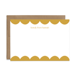 Custom Stationery: Scallop Border - 14 Color Options