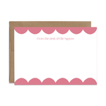Custom Stationery: Scallop Border - 14 Color Options