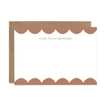 Custom Stationery: Scallop Border - 14 Color Options