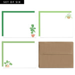 Potted Plants Flat Notecard Set