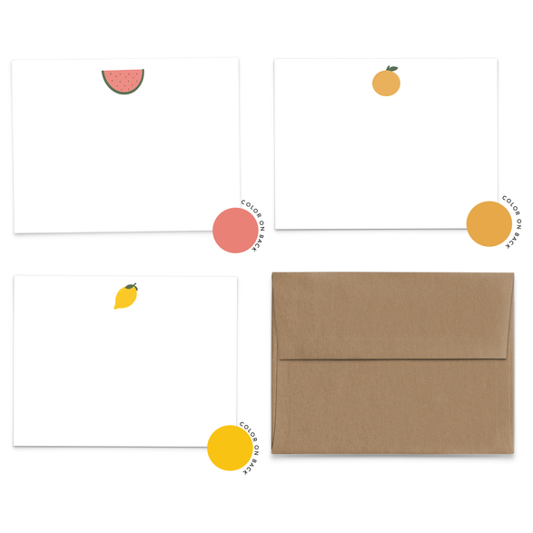 Fruits Flat Notecard Set