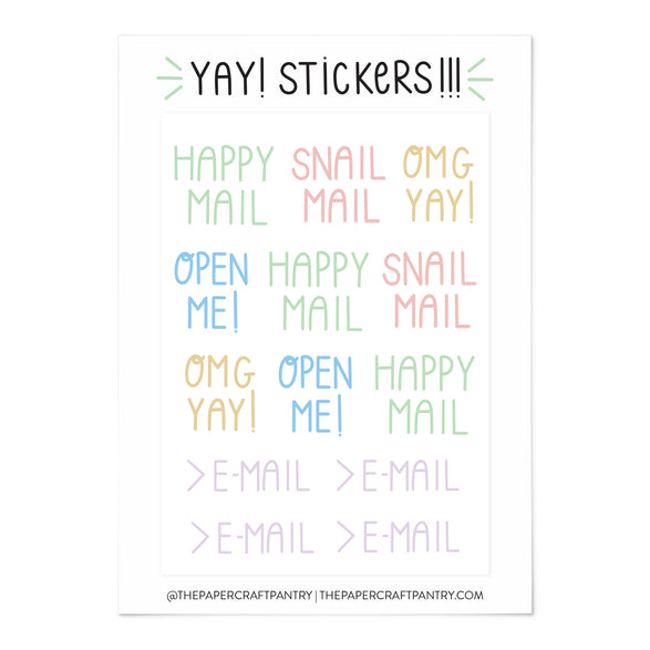 Mail Love Clear Sticker Sheet