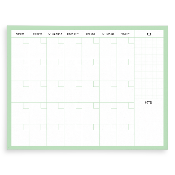 Mint Monthly Planner Deskpad