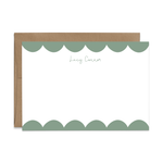 Custom Stationery: Scallop Border - 14 Color Options