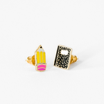 Pencil + Composition Book Earrings