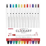Zebra Clickart Marker Pens (Set of 12) - 4 color palette options