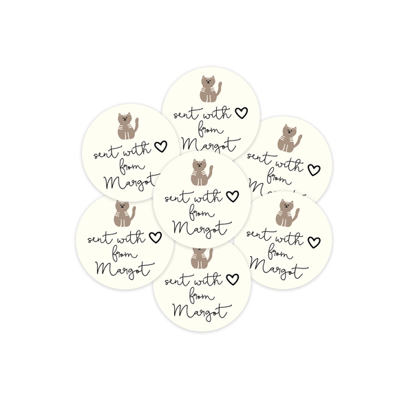 Custom 2" Sticker Labels: Sent With Love