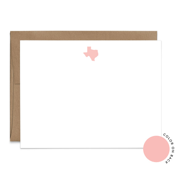 Texas Flat Notecard: Blush Pink
