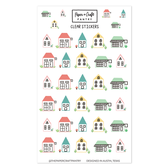 Tiny Village Clear Sticker Sheet