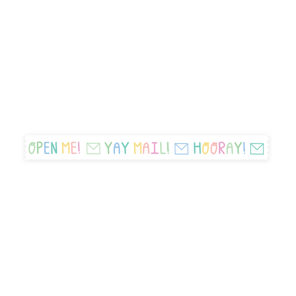 Rainbow Yay Mail Washi Tape - 15mm
