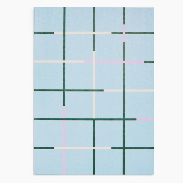 Blank Object Notebook: Blue Grid