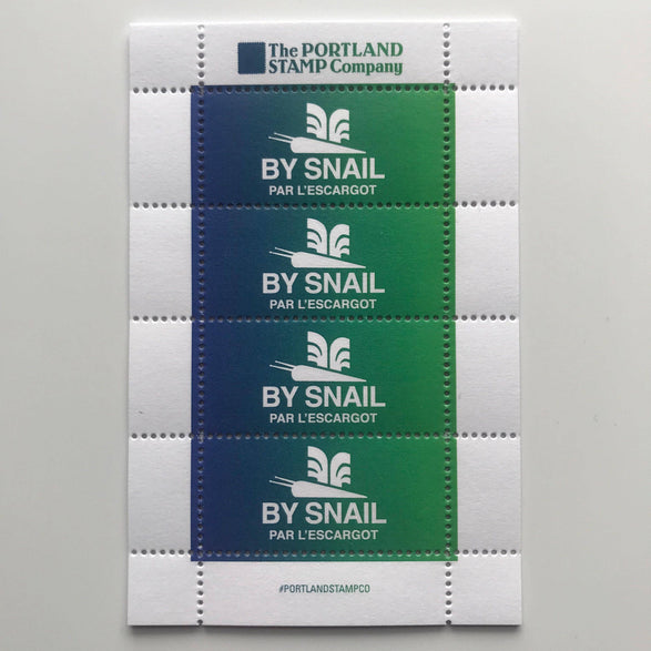 By Snail Decorative Stamps: Blue to Green Gradient