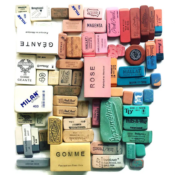 8.5x11 Art Print: Eraser Arrangement No. 1