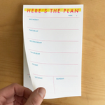 Here's the Plan Notepad