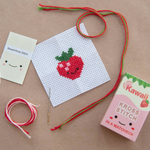 Kawaii Strawberry Mini Cross Stitch Kit