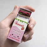 Kawaii Strawberry Mini Cross Stitch Kit
