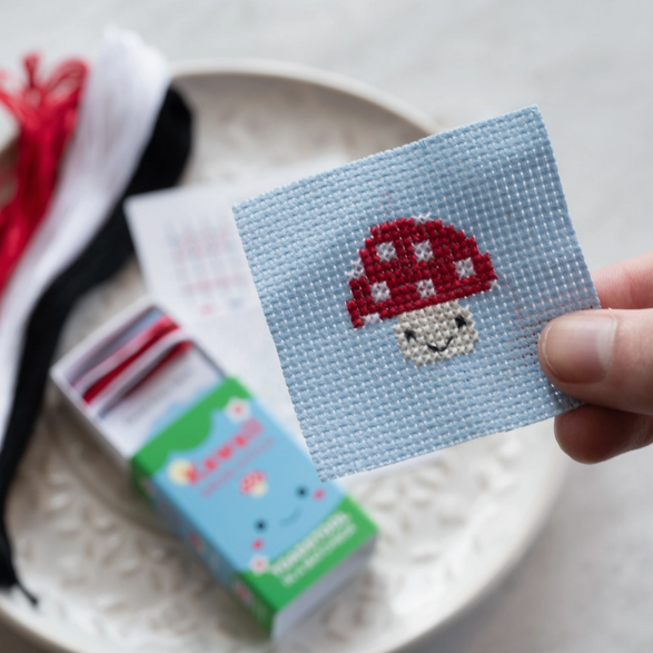 Kawaii Mushroom Mini Cross Stitch Kit