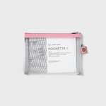 Small Mesh Pouch - Pink + Grey