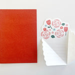 Red Bouquet Letter Set