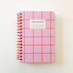 Pink + Red Grid Undated Weekly Planner