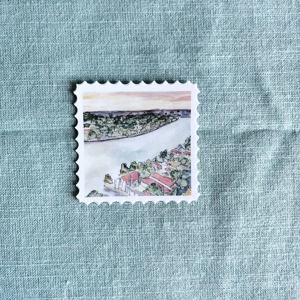 Mount Bonnell Stamp Sticker