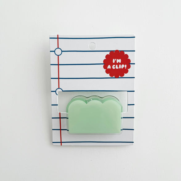 Mint Scallop Acrylic Clip