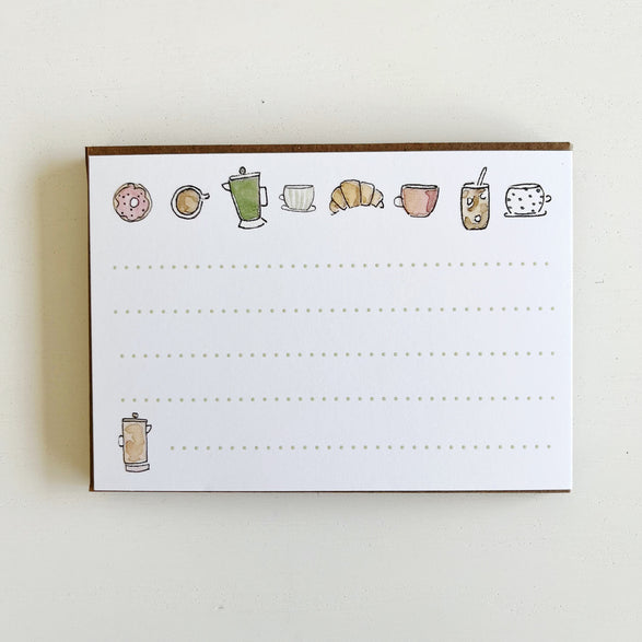 Coffee and Croissants Notecard Set