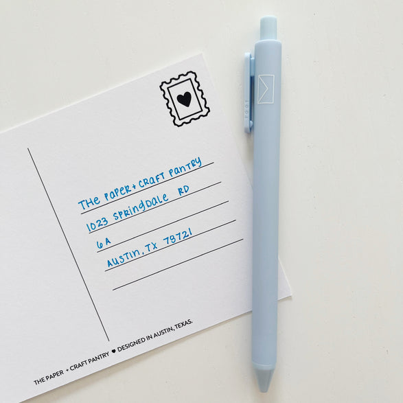Paper + Craft Pantry: Powder Blue Envelope Pen