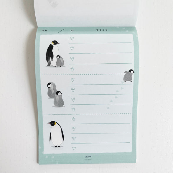 Mini To Do List Notepad - Penguin