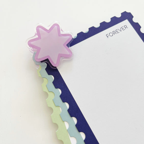 Purple Starburst Acrylic Clip