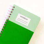 Green Color Block Multi-Paper Notebook