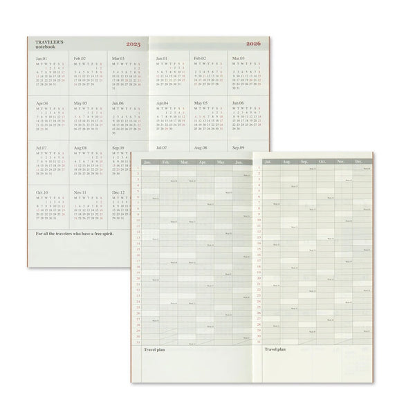 Traveler's Regular Notebook - 2025 Monthly Planner