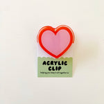 Heart Acrylic Clip