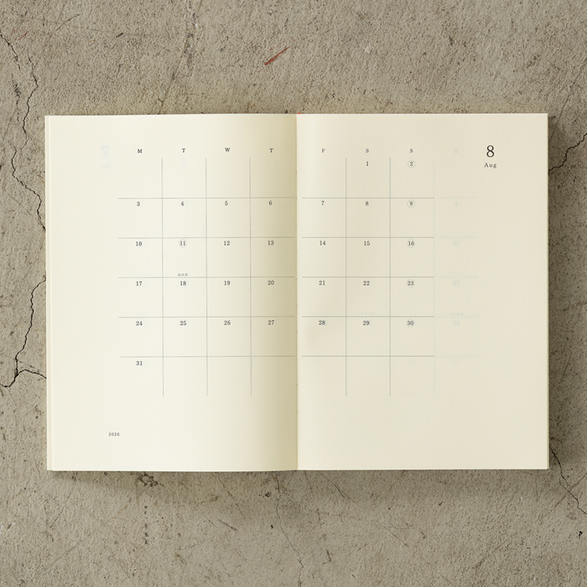 2026 MD Notebook Diary 1 Day 1 Page (A5)