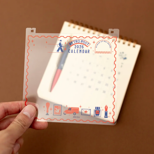 2026 Mini Calendar: Retro Post