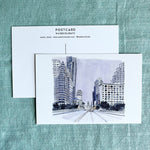 Austin Watercolor Postcard: Nighttime