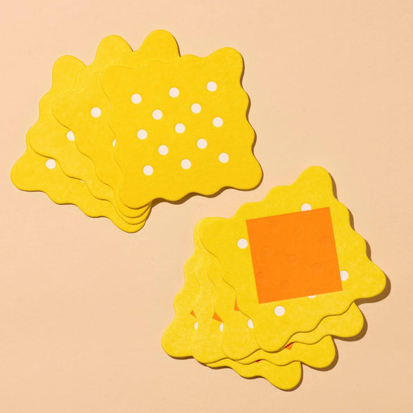 Yellow Cracker Coasters