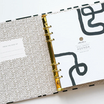 Undated Planner: Black and White Squiggle