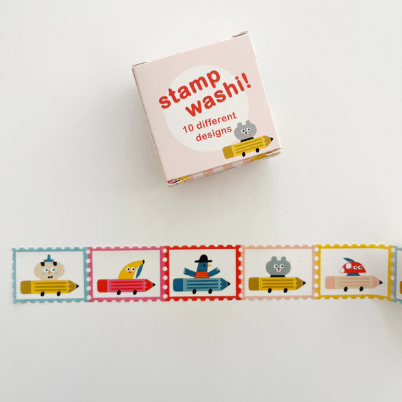 2025 Stationery Store Day Pencil Cars Stamp Washi (25mm)