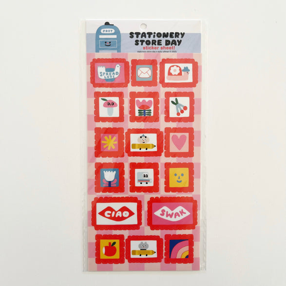 2025 Stationery Store Day Suzy's Stamps Sticker Sheet