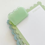 Mint Scallop Acrylic Clip