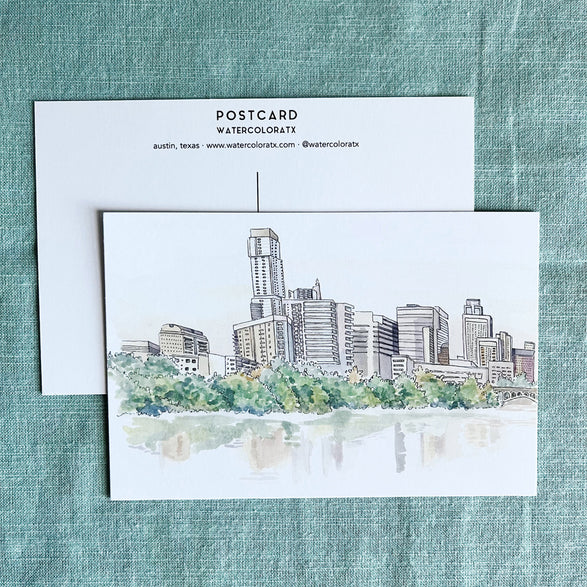 Austin Watercolor Postcard: Daytime