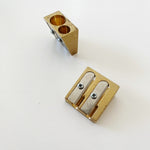 Dux Brass Wedge Double Pencil Sharpener
