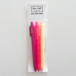 Envelope Gel Pen Set (3) - Bright Pink, Coral, Yellow