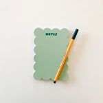 Mint Scalloped Die Cut Notepad