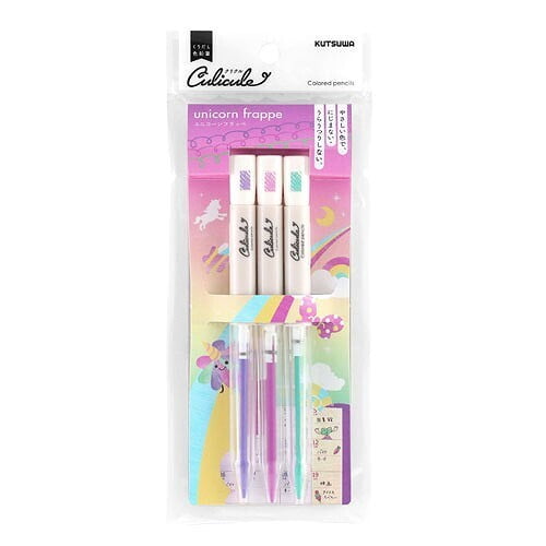 Kutsuwa Clickable Colored Pencil Set - Unicorn Frappe