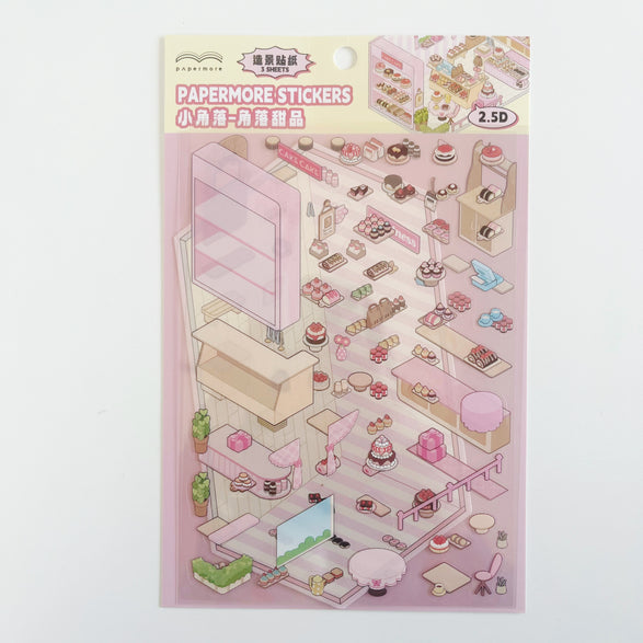 3D Bakery Scene Sticker Sheet