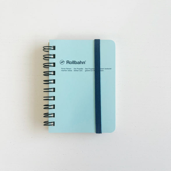 Mini Graph Rollbahn Notebook: Light Blue