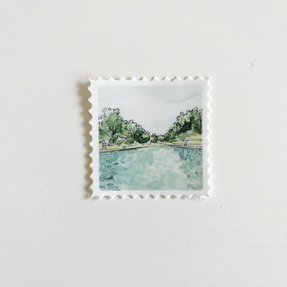 Barton Springs Stamp Sticker