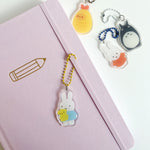 Little Bunny with Bear Bag + Journal Charm